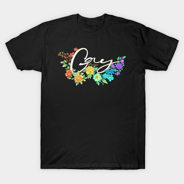 Gay rights - black bg T-Shirt by Mariliya